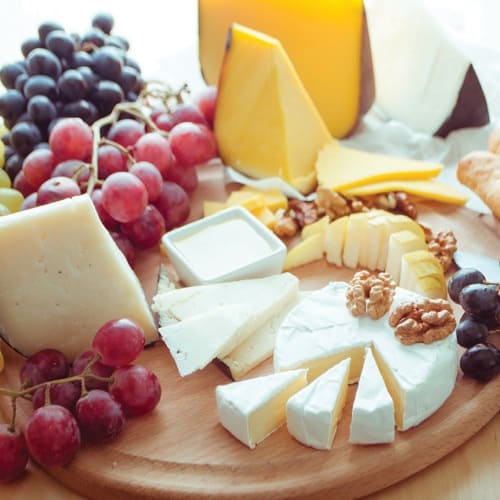 A cheese board