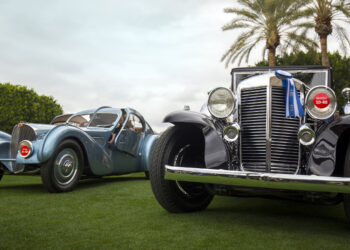 Arizona Concours PR Image of two former event winning vehicles
